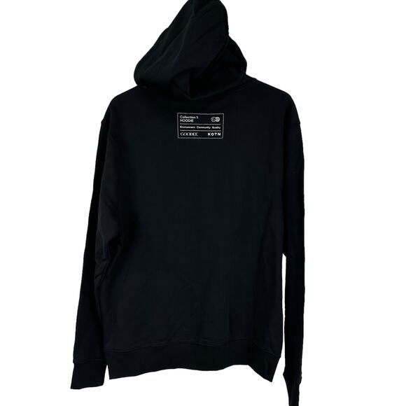 Goode x Kotn NWT Men's Black Pullover Hoodie Size Small Embroidered 100% Cotton - Picture 2 of 11